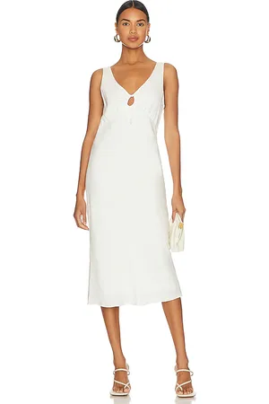 Amanda Uprichard Vestido clarisse en color talla M en - White. Talla M (también en XS).