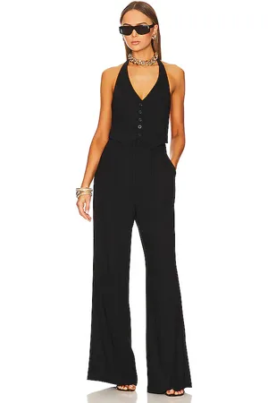Amanda Uprichard Isadore jumpsuit en color talla L en - Black. Talla L (también en S, XL).