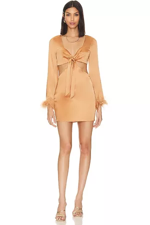 Camila Coelho Mujer Vestidos - Vestido krista en color bronce talla L en - Tan. Talla L (también en XS, S, M, XXS, XL).
