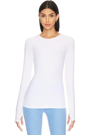 Beyond Yoga Jersey cuello redondo classic en color blanco talla M en - White. Talla M (también en S, XL).