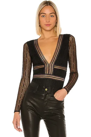 superdown Body con escote profundo britni en color talla M en - Black. Talla M (también en L, S, XS, XXS).