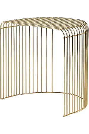 AYTM Mesa curva en color oro metálico talla all en - Metallic Gold. Talla all.