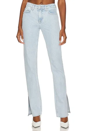 GRLFRND Hailey low rise boot with slit hem en color denim-medium talla 30 en - Denim-Medium. Talla 30 (también en 31, 32).