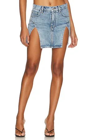 GRLFRND Falda jasmine en color denim claro talla 24 en - Denim-Light. Talla 24 (también en 25).