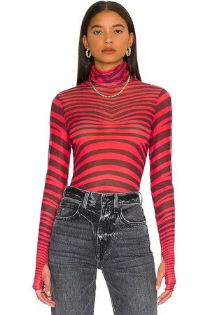 AFRM Zadie top en color rojo talla XS en - Red. Talla XS (también en XXS).