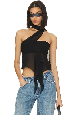 DANIELLE GUIZIO Envolver alrededor de la parte superior en color talla L en - Black. Talla L (también en XL).