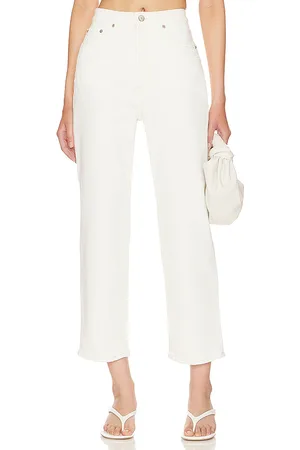 Pistola Jeans rectos de tiro superalto cassie en color blanco talla 25 en - White. Talla 25 (también en 33).