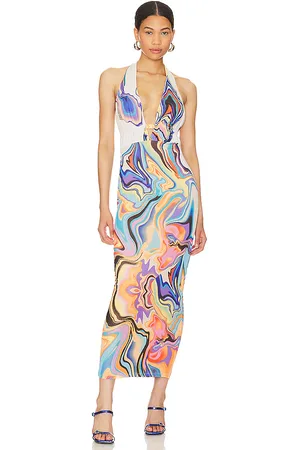 AFRM Vestido midi dakota en color multi talla 2X en - Multi. Talla 2X (también en 3X).