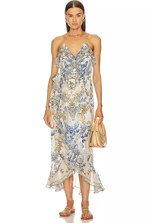 Camilla Mujer Vestidos - Vestido envolvente en color azul talla L en - Blue. Talla L (también en S, M, XS).