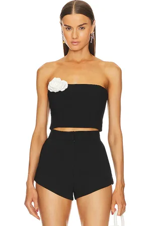 Amanda Uprichard Parte superior rosa mandy en color negro talla L en - Black. Talla L (también en M).