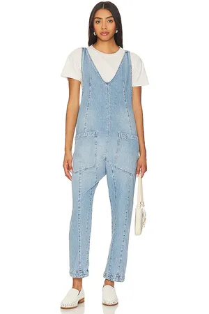 Free People X we the free high roller jumpsuit en color denim claro talla L en - Denim-Light. Talla L (también en S).