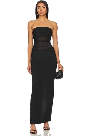 Amanda Uprichard Maxivestido myles en color talla L en - Black. Talla L (también en M, S, XL, XS).
