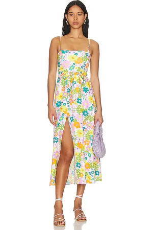 Show Me Your Mumu Vestido midi amalfi coast en color amarillo talla M en - Yellow. Talla M (también en XS).