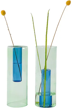 Block Design Florero de vidrio large reversible glass vase en color verde talla all en - Green. Talla all.
