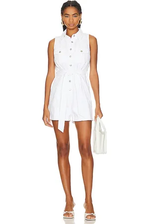 Amanda Uprichard Romper sin mangas greyson en color talla L en - White. Talla L (también en S, XS).