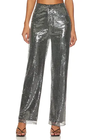 MORE TO COME Pantalón georgie en color plateado metálico talla XS en - Metallic Silver. Talla XS (también en XXS).