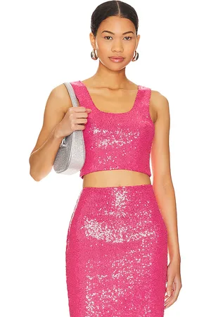 Commando Sequin crop top en color rosado talla L en Pink - Pink. Talla L (también en M).