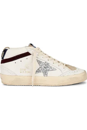 Golden Goose Zapatilla deportiva mid star en color blanco talla 36 en White Silver Wine & Medieval Blue - White. Talla 36 (también en