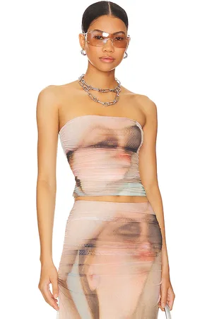 AFRM Top sin tirantes pasquina en color rubor talla 1X en - Blush. Talla 1X (también en S, XL, XS, XXS).