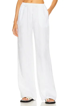 AEXAE Pantalón con trabillas drawstring en color talla XS en - White. Talla XS (también en XL).