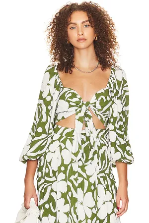 FAITHFULL THE BRAND Margherita top en color verde talla M en - Green. Talla M (también en XL, XXL).