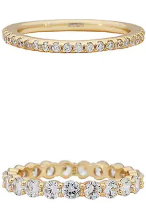 Shashi Conjunto de anillos vroom en color oro metálico talla 6 en - Metallic Gold. Talla 6 (también en 7, 8).