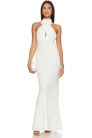 STONE_COLD_FOX Vestido largo katie en color ivory talla L en - Ivory. Talla L (también en M).