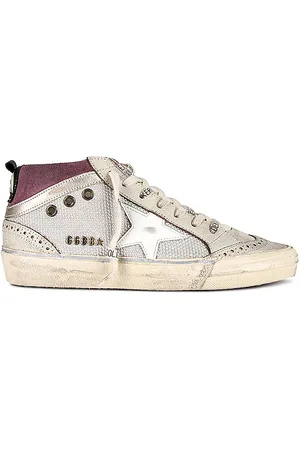 Golden Goose Zapatilla deportiva mid star en color beige talla 38 en Silver Violet White White Ecru & Platinum - Beige. Talla 38 (tam