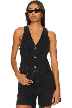 AGOLDE Chaleco heller en color negro talla L en - Black. Talla L (también en M, XL, XS).
