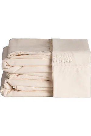 Ettitude Juego de sábanas linen+ sheet set en color crema talla all en - Cream. Talla all.
