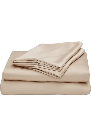 Ettitude Juego de sábanas sateen solid sheet set en color ivory talla all en - Ivory. Talla all.