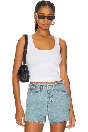 GOOD AMERICAN Camiseta sin mangas heritage en color blanco talla 4X en - White. Talla 4X (también en 5X, XL, XXL).