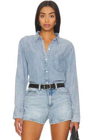 Rails Ingrid top en color denim claro talla S en - Denim-Light. Talla S (también en XL, XS).