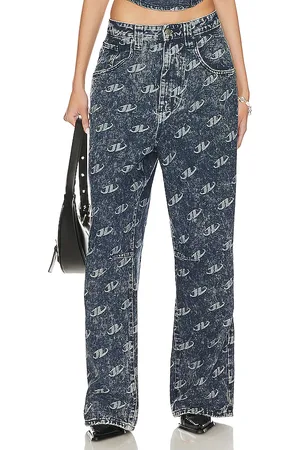 Jaded London Pantalones holgados monogram en color denim-medium talla 26 en - Denim-Medium. Talla 26 (también en 28).