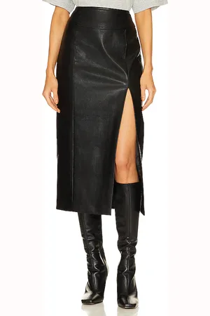 Bardot Falda midi de piel sintética dante en color talla 2 en - Black. Talla 2 (también en 4).