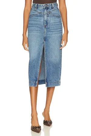 Bardot Falda vaquera de media pierna jonah en color denim-medium talla 10 en - Denim-Medium. Talla 10 (también en 12, 2, 4, 6, 8).