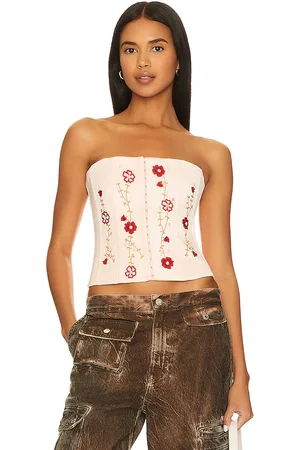 DANIELLE GUIZIO Corsé meadows en color rosado talla L en - Pink. Talla L (también en XL).