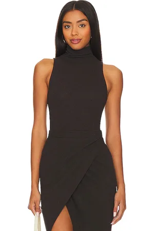 ENZA COSTA Cashmere halter turtleneck en color chocolate talla XL en - Chocolate. Talla XL (también en L).