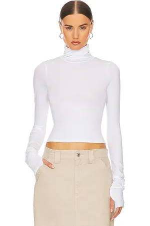Helsa Cuello vuelto jersey long sleeve en color talla L en - White. Talla L (también en M, S, XL, XS, XXS).