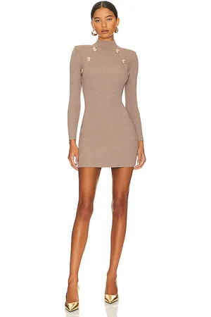 Retrofete Vestido aislinn en color taupe talla L en - Taupe. Talla L (también en M, S, XL, XS).