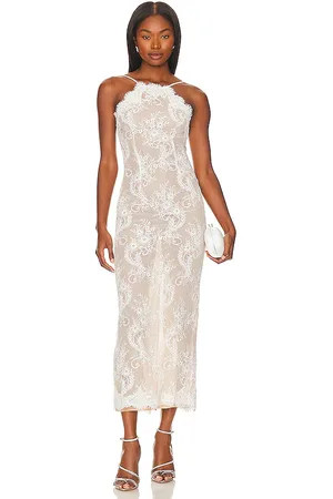 STONE_COLD_FOX Vestido largo tatiana en color talla L en - White. Talla L (también en XL).