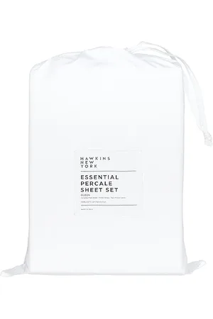 HAWKINS NEW YORK Juego de sábanas reina essential en color talla all en - White. Talla all.