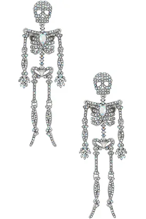 Baublebar Pendientes 3d bonafide bones en color metálico talla all en - Metallic Silver. Talla all.