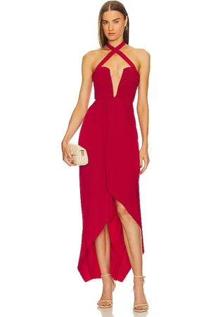 Michael Costello Vestido largo leo en color talla M en - Red. Talla M (también en S, XS).