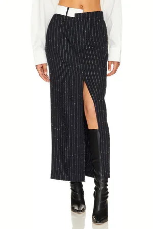 Steve Madden Falda maxi maaike en color azul marino talla L en - Navy. Talla L (también en M, S, XS).