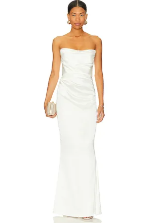 Nookie Vestido largo emelie en color talla L en - White. Talla L (también en M, S, XS).