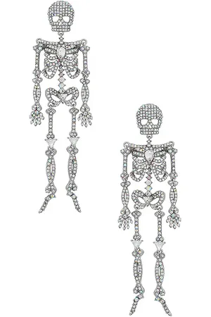 Baublebar Pendientes 3d bonafide bones en color metálico talla all en - Metallic Silver. Talla all.