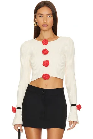 For Love & Lemons Cárdigan roxana en color talla L en - White. Talla L (también en S, XL, XS).