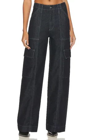 AG Jeans Jean pierna ancha x emrata amia en color denim-dark talla 25 en - Denim-Dark. Talla 25 (también en 26, 31).