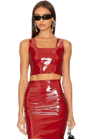 Commando Top corto cuero en color rojo talla M en - Red. Talla M (también en S).